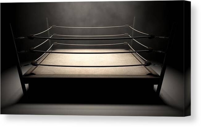 3 classic vintage boxing ring allan swart canvas print