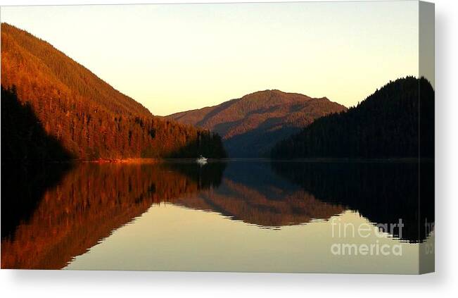 Boat Canvas Print featuring the photograph Alaskan Anchorage by Laura Wong-Rose