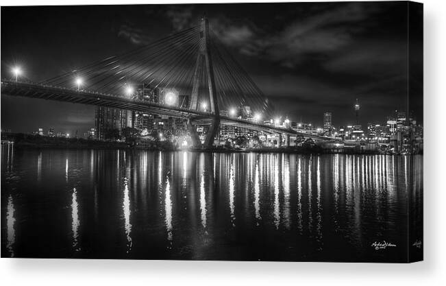 Anzac Canvas Print featuring the photograph Anzac by Night by Andrew Dickman
