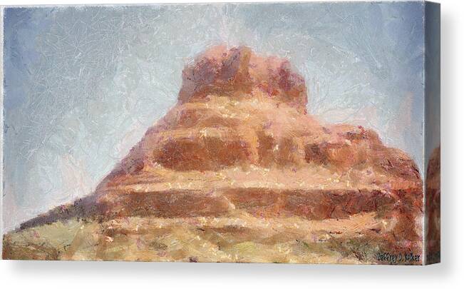 United States Of America Canvas Print featuring the painting Arizona Mesa by Jeffrey Kolker