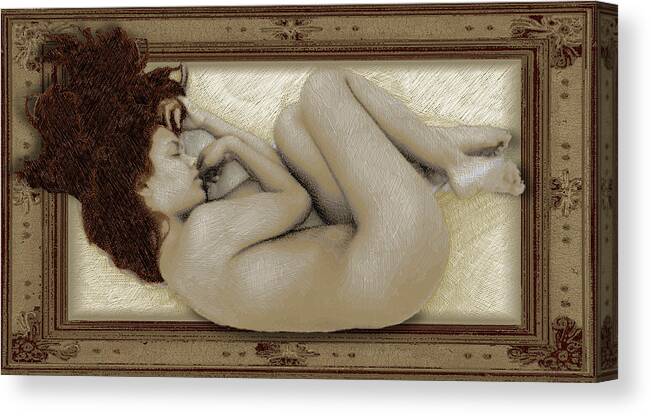 Woman Canvas Print featuring the painting Art For The Sake of Art Woman Framed 3 by Tony Rubino