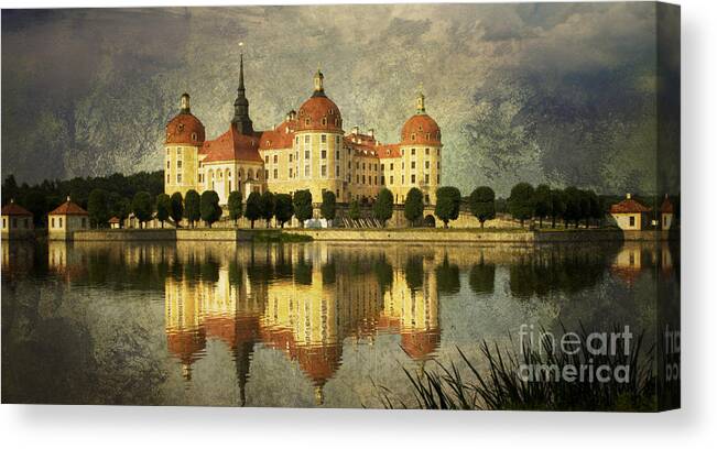 Castle Canvas Print featuring the photograph Baroque Daydream by Heiko Koehrer-Wagner