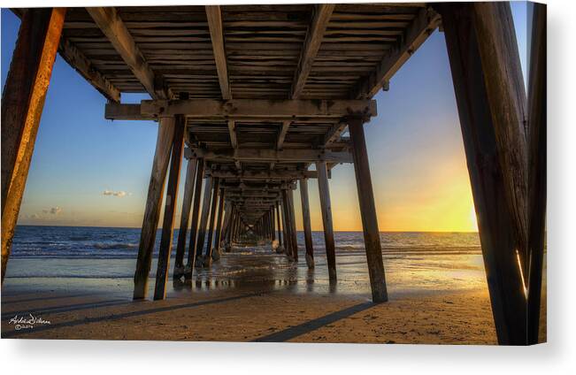 Jetty Canvas Print featuring the photograph Below the Jetty by Andrew Dickman