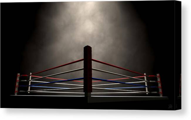Boxing Ring Spotlit Dark Canvas Print / Canvas Art by Allan Swart - Fine  Art America