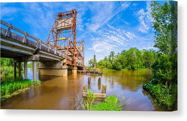 East Pearl River Canvas Print featuring the photograph Bridge Life 3 by Raul Rodriguez
