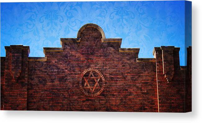 Roof Line Canvas Print featuring the photograph Brocade Brick by Sylvia Thornton