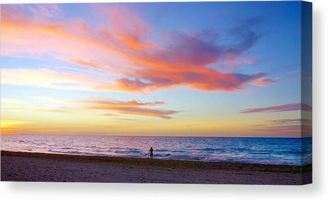 Cuba Canvas Print featuring the photograph Burning Sky by Valentino Visentini