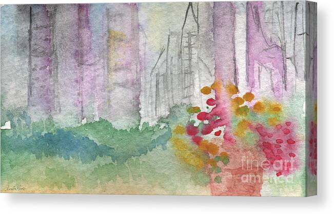 Garden Canvas Print featuring the painting Central Park by Linda Woods