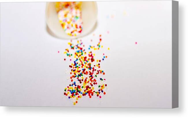 Colorful Canvas Print featuring the photograph Colorful Spill by Marisa Geraghty Photography