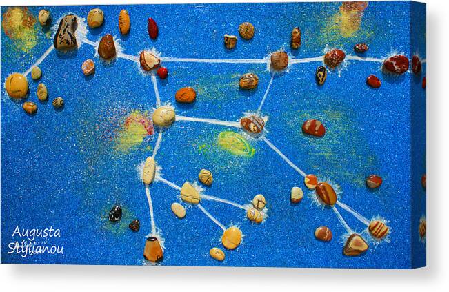 Augusta Stylianou Canvas Print featuring the painting Constellation of Ursa Major by Augusta Stylianou
