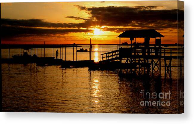 Gulf Coast Canvas Print featuring the photograph Day's End in The Sunshine State by Ross Lewis