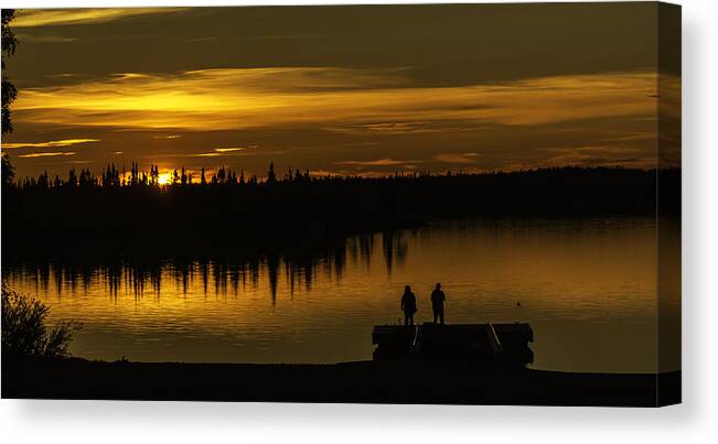 Sunset Canvas Print featuring the photograph Days End by Valerie Pond