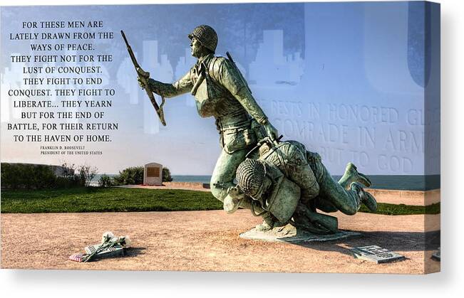 Ever Forward Canvas Print featuring the photograph Ever Forward - D-Day Prayer by Weston Westmoreland