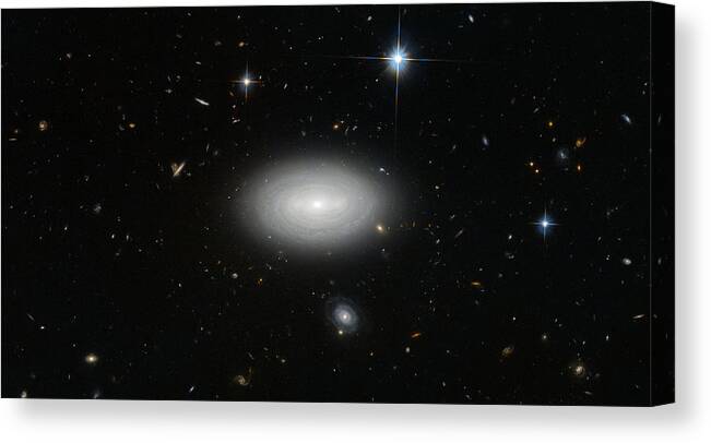 Interstellar Gas Canvas Print featuring the photograph Galaxies by Science Source