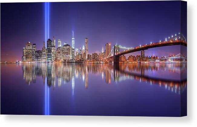 Nyc Canvas Print featuring the photograph In Memorial by David Mart?n Cast?n