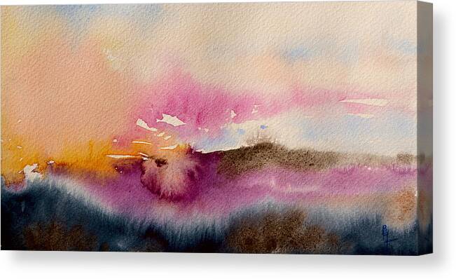 Purple Canvas Print featuring the painting Into The Mist II by Beverley Harper Tinsley
