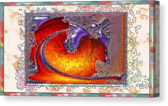Lava Canvas Print featuring the digital art Inw_20a5930sz Droppings by Kateri Starczewski