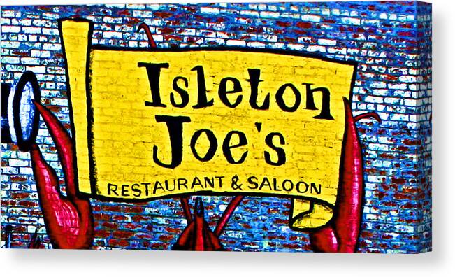 Isleton Joe's Restaurant & Saloon Canvas Print featuring the photograph Isleton Joe's Logo by Joseph Coulombe
