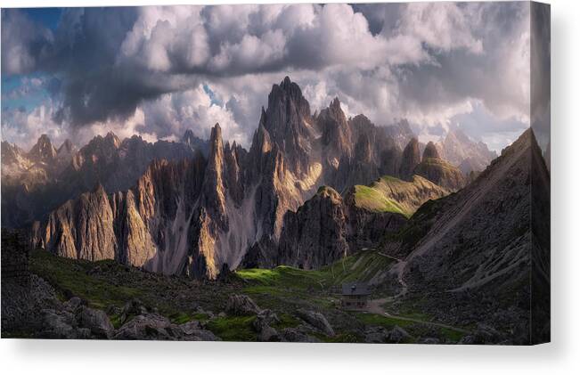 Dolomites Canvas Print featuring the photograph Lost by Carlos F. Turienzo