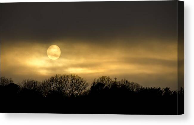 Landscape Canvas Print featuring the photograph March Sunset by Jennifer Kano