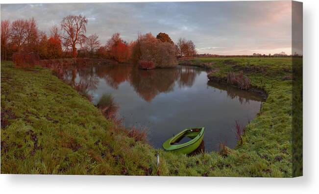 Lenton Canvas Print featuring the photograph Morning Light Lenton Fishing Pond by Nick Atkin