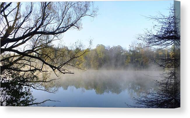 Nature Canvas Print featuring the photograph Morning Mist by Peggy King