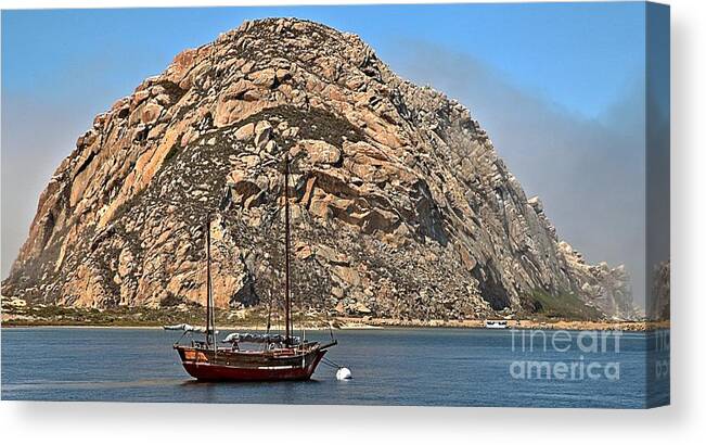 Morro Rock Canvas Print featuring the photograph Morro Rock by Adam Jewell