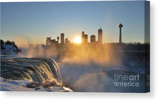 Niagara Canvas Print featuring the photograph Niagara Falls Toronto by Dejan Jovanovic