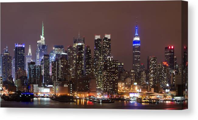 Chanukah Lights Canvas Print featuring the photograph Old Blue Eyes by GeeLeesa Productions