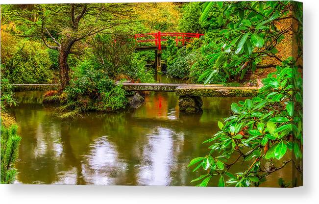 Kubota Gardens Canvas Print featuring the photograph Peaceful Morning at Kubota Gardens by Ken Stanback