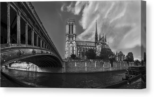 Bridge Canvas Print featuring the photograph Pont au Double by Andrew Dickman