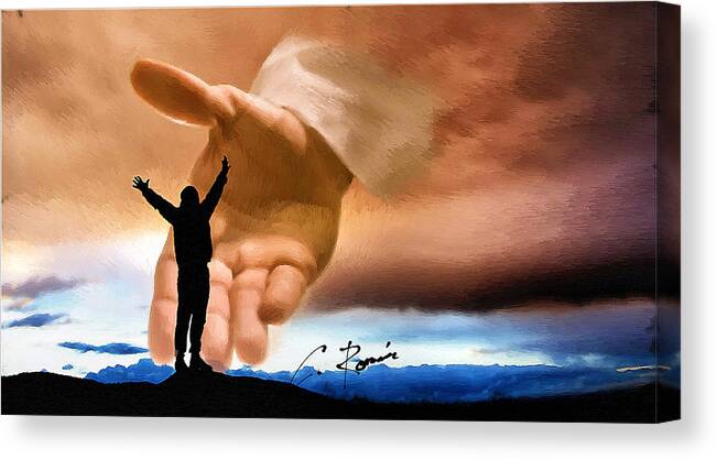 Raise Me Up Canvas Print featuring the painting Raise Me UP Jesus by Charlie Roman