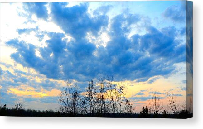 Blue Canvas Print featuring the photograph Reach Out and Touch the Sky by Linda Bailey