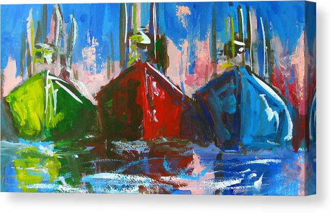 Art Canvas Print featuring the painting Sailboat by Patricia Awapara
