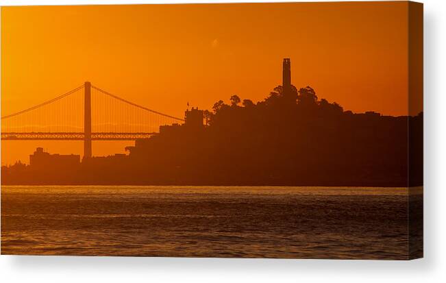 Bay Bridge Canvas Print featuring the photograph San Francisco Sunrise by Alexis Birkill