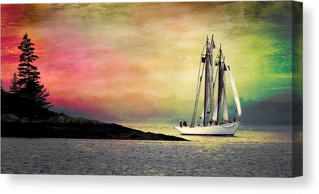 Arctic Canvas Print featuring the photograph Schooner Bowdoin by Fred LeBlanc