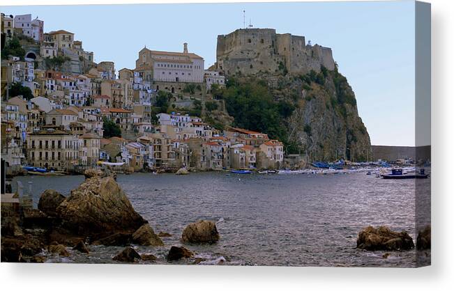 Italy Canvas Print featuring the photograph Scylla and the Shore by Caroline Stella