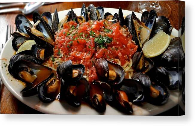 Food Canvas Print featuring the photograph Seafood by Kristina Deane