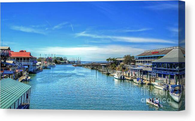 Boats Canvas Print featuring the photograph Shem Creek by Kathy Baccari
