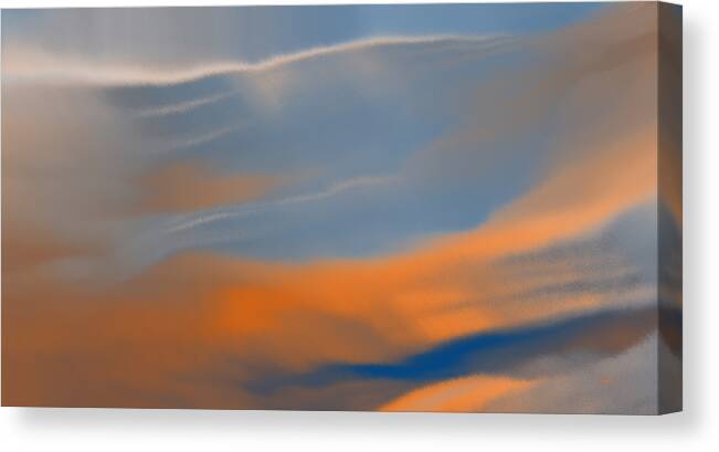 Sunset Canvas Print featuring the digital art Sky Break by Wally Boggus