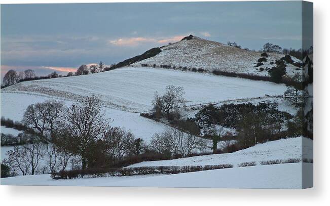Snow Canvas Print featuring the photograph Snow on the Hill by John Topman
