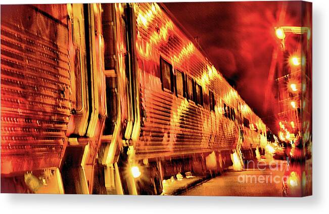 Train Canvas Print featuring the photograph South Shore Westbound by Brett Maniscalco