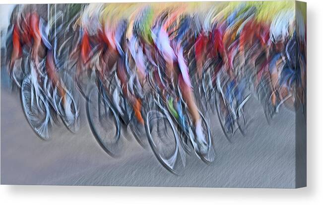 Cycling Canvas Print featuring the photograph Stampede by Lou Urlings