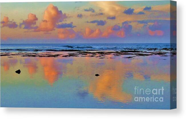 Sunset Canvas Print featuring the photograph Sunset Water Color by Michele Penner