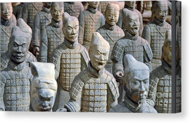 Tomb Warriers Canvas Print featuring the photograph Tomb Warriors by Robert Meanor