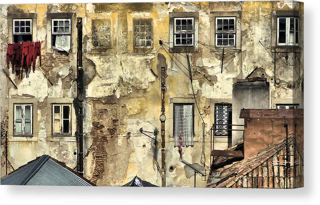 Urban Canvas Print featuring the painting Urban Lisbon by David Letts