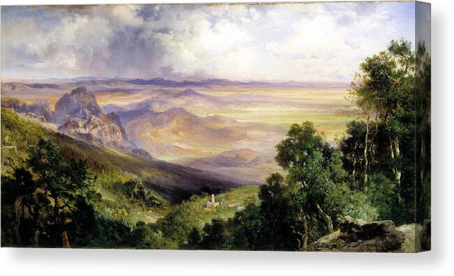 Thomas Moran Canvas Print featuring the painting Valley of Cuernavaca by Thomas Moran