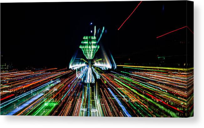 Montreal Canvas Print featuring the photograph Warp Speed by Michel Emery