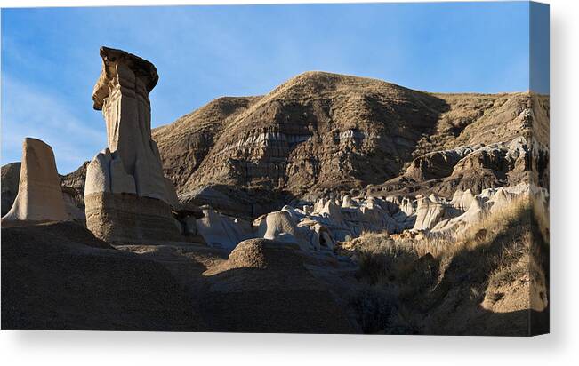 Eroded Canvas Print featuring the photograph Hoodoos Alberta #1 by David Kleinsasser