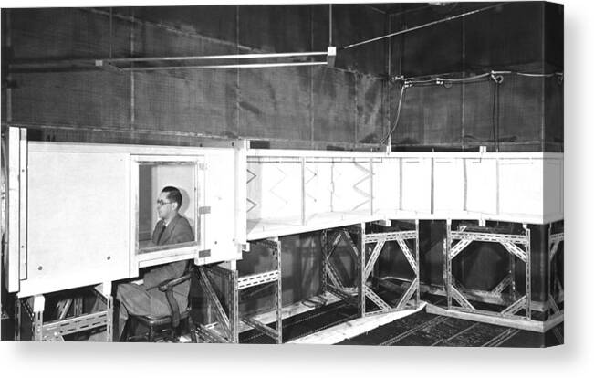Equipment Canvas Print featuring the photograph Acoustics Test, 1953 by National Physical Laboratory (c) Crown Copyright